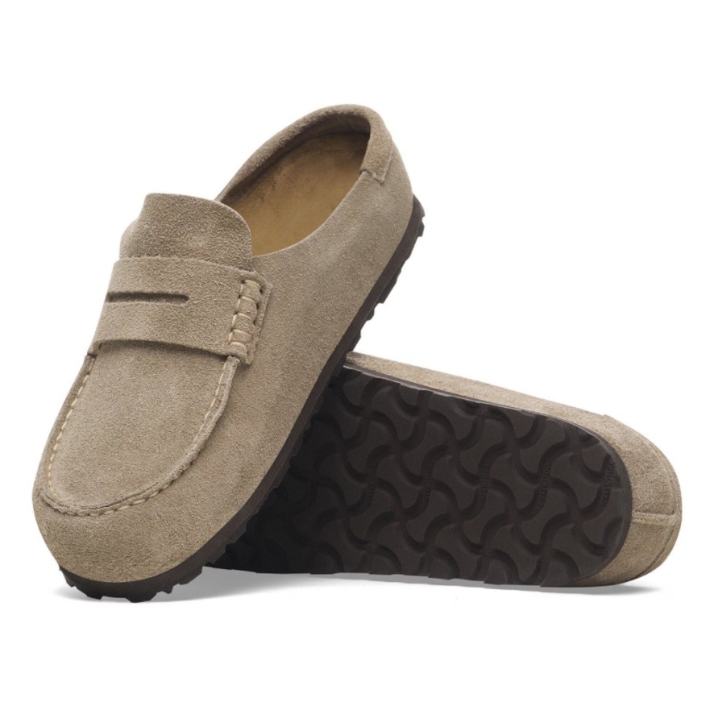 Birkenstock Naples Wrapped Bold Grip Clogs Taupe 38 - Picture 3 of 14